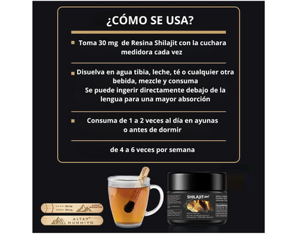 SHILAJIT 100% PURO (SIN MEZCLAS) COMPRA 1 Y RECIBE 2 FRASCOS