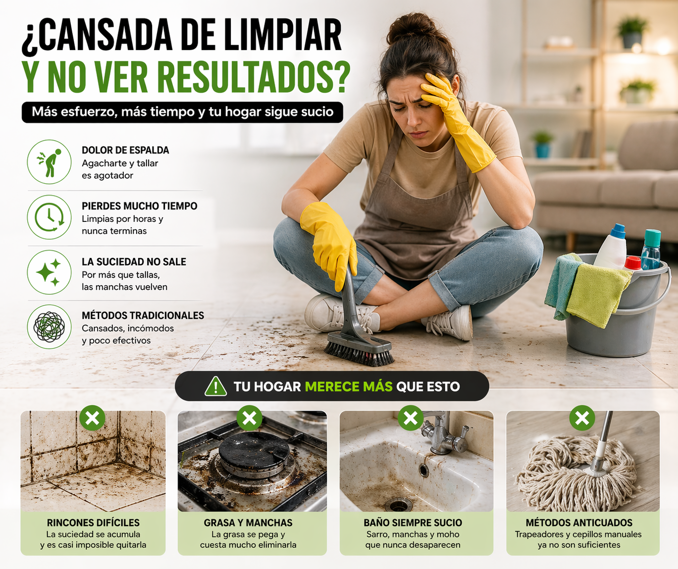 Cepillo Eléctrico de Limpieza 8 en 1 con Mango Extensible